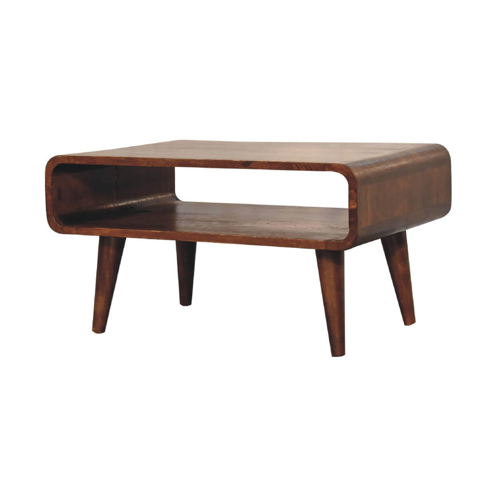 Arto Open TV Stand, Chestnut