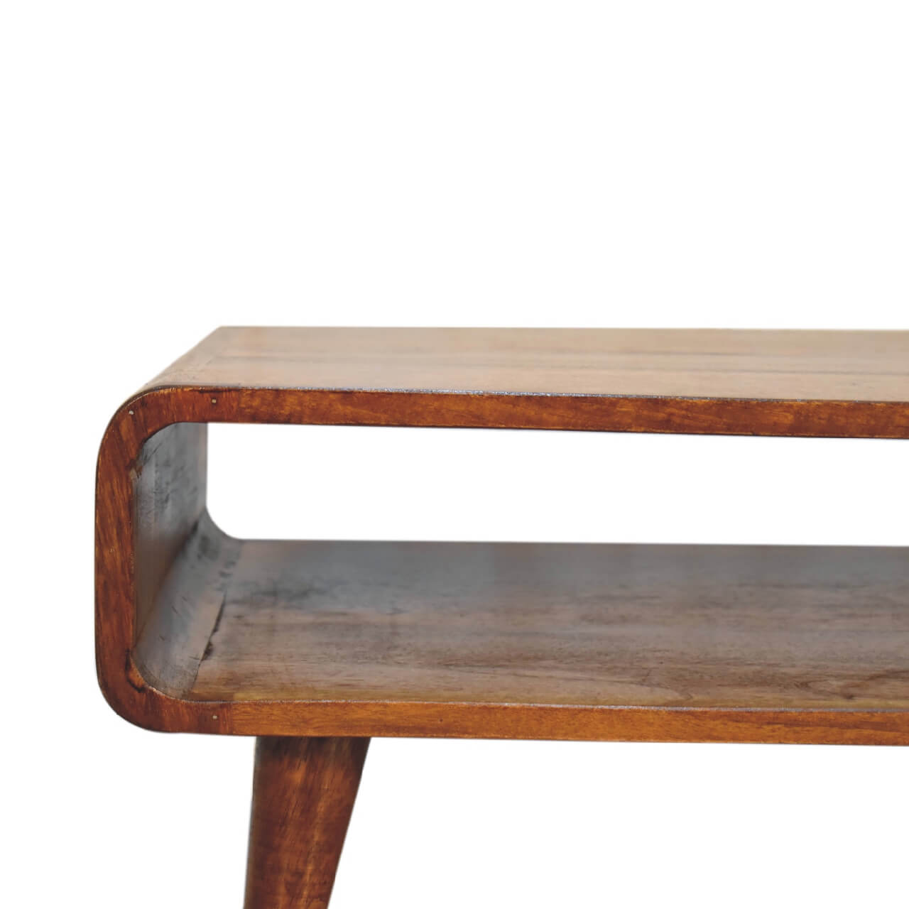 Arto Open TV Stand, Chestnut