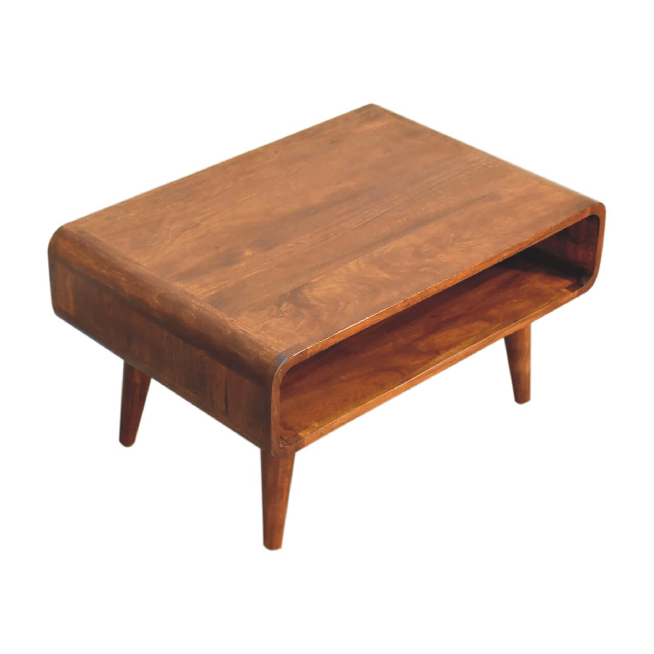 Arto Open TV Stand, Chestnut
