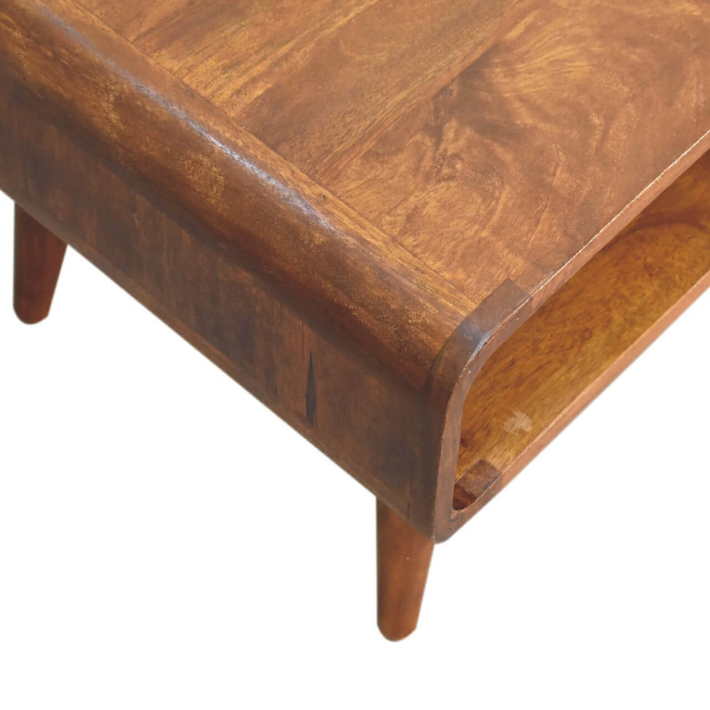 Arto Open TV Stand, Chestnut