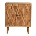 Narrow Pineapple Carved Cabinet