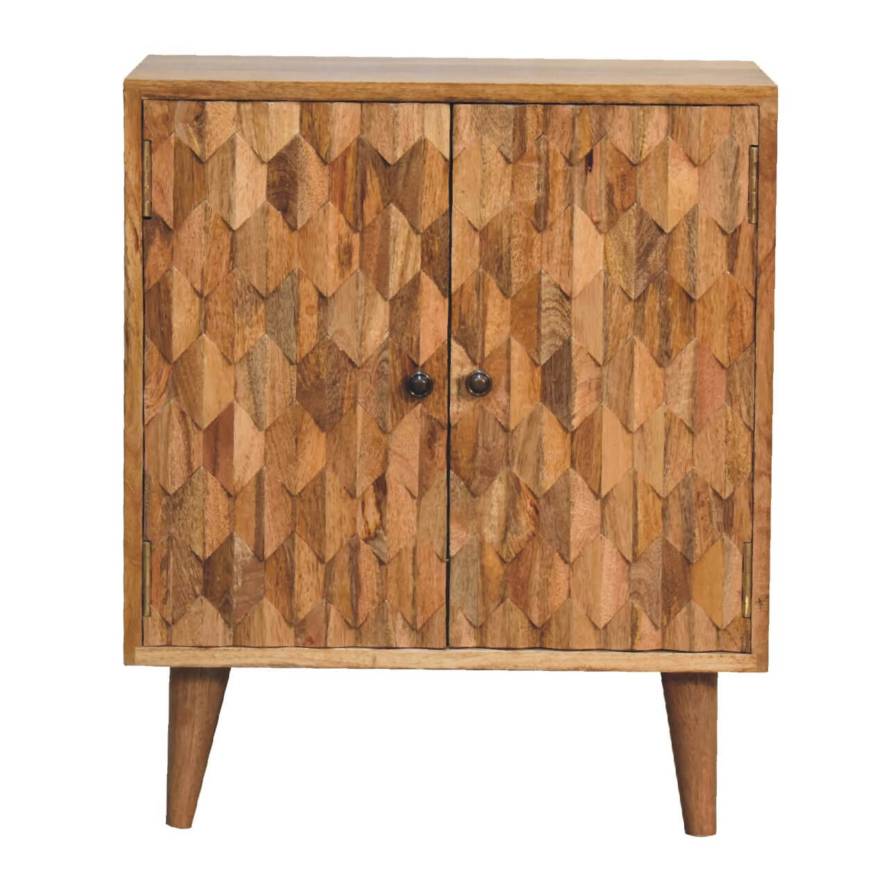 Narrow Pineapple Carved Cabinet