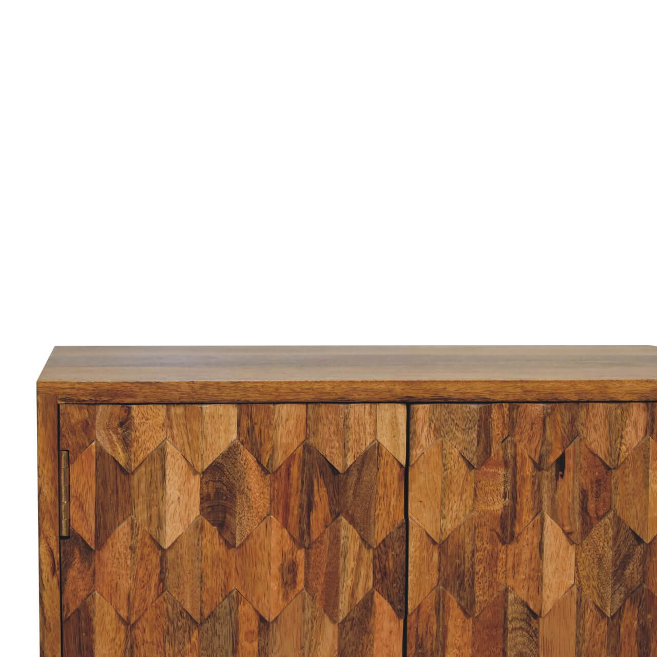 Narrow Pineapple Carved Cabinet