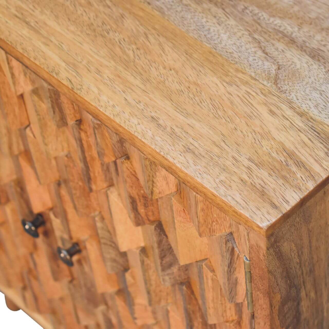 Narrow Pineapple Carved Cabinet