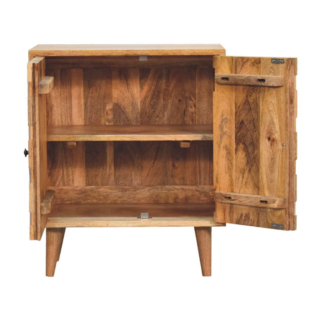 Narrow Pineapple Carved Cabinet