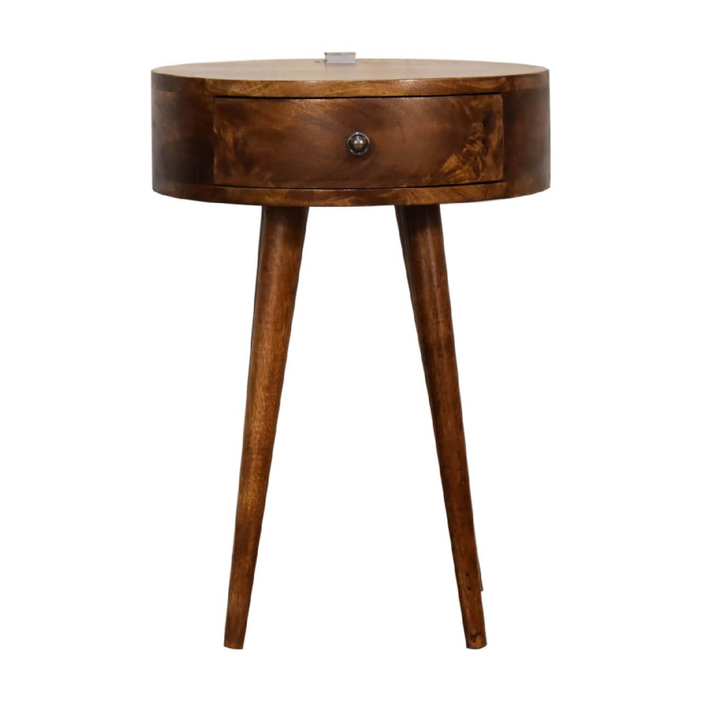 Reading Light Bedside Table, Chestnut