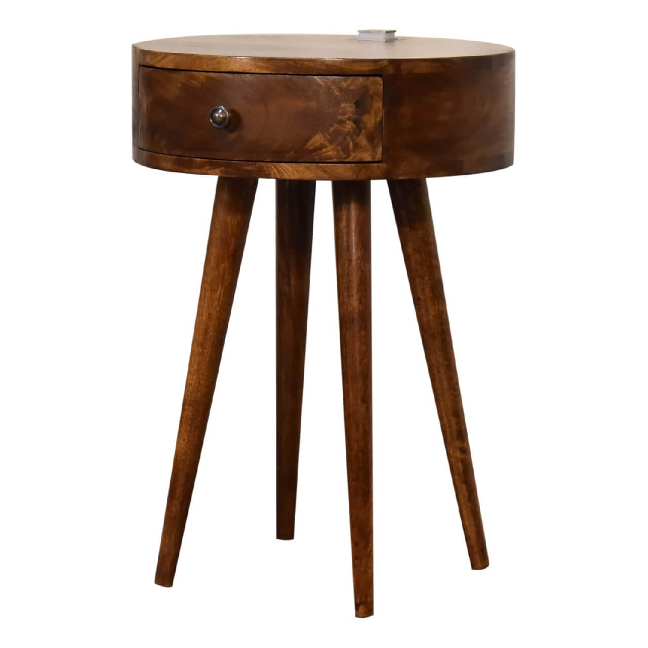Reading Light Bedside Table, Chestnut