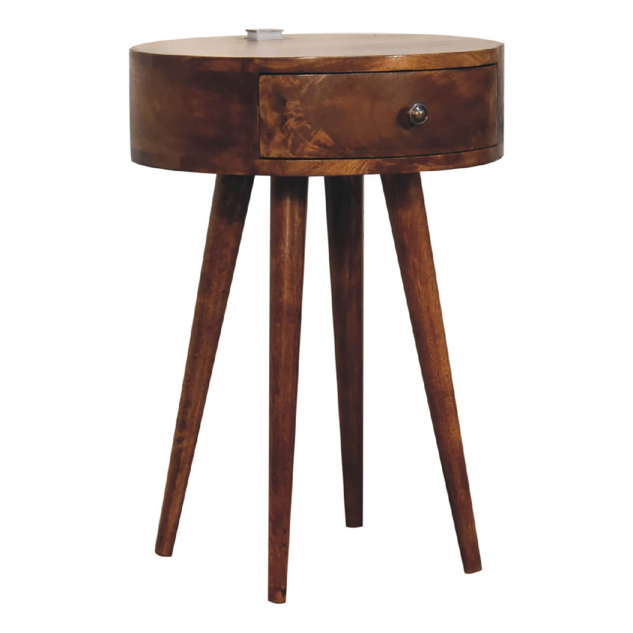 Reading Light Bedside Table, Chestnut