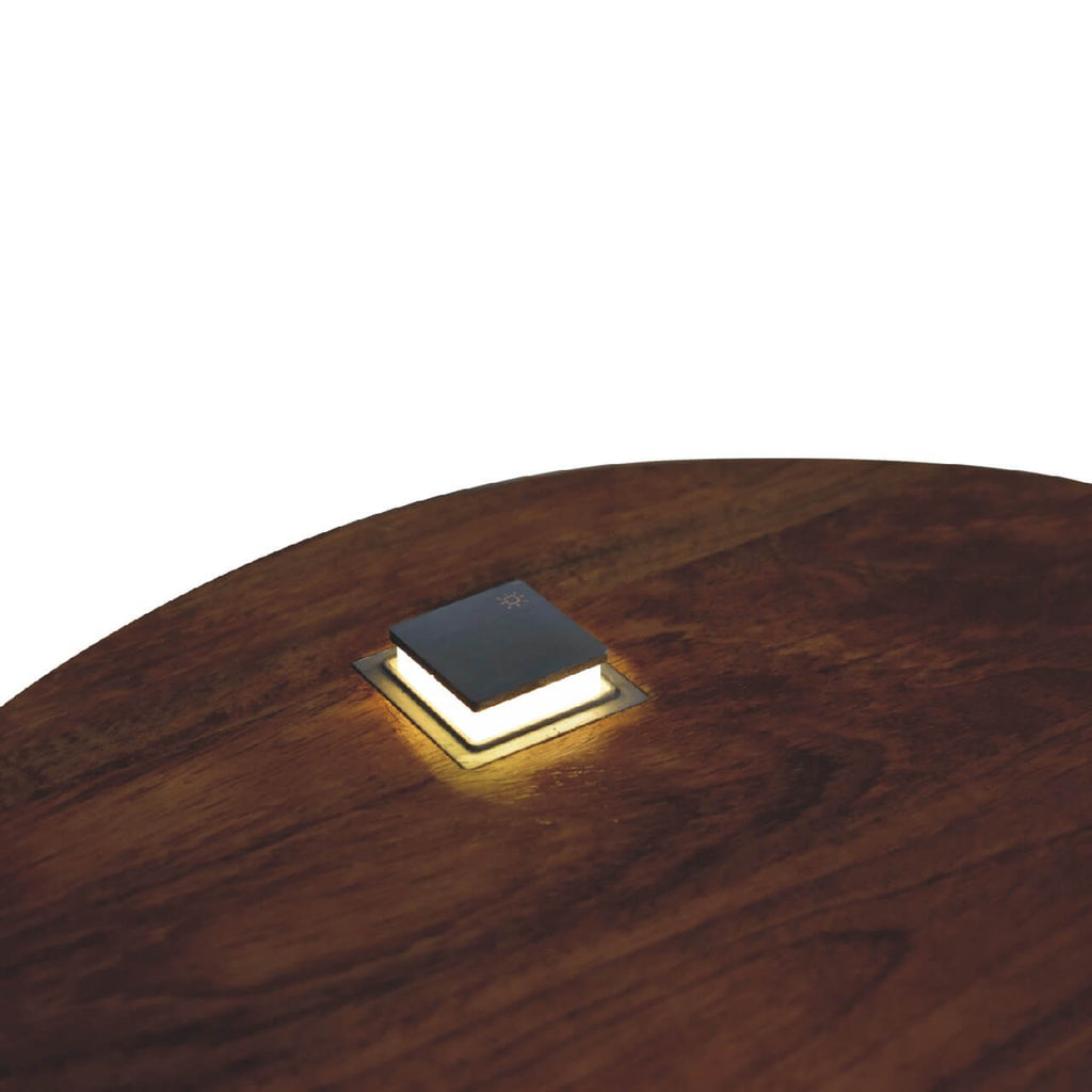 Reading Light Bedside Table, Chestnut