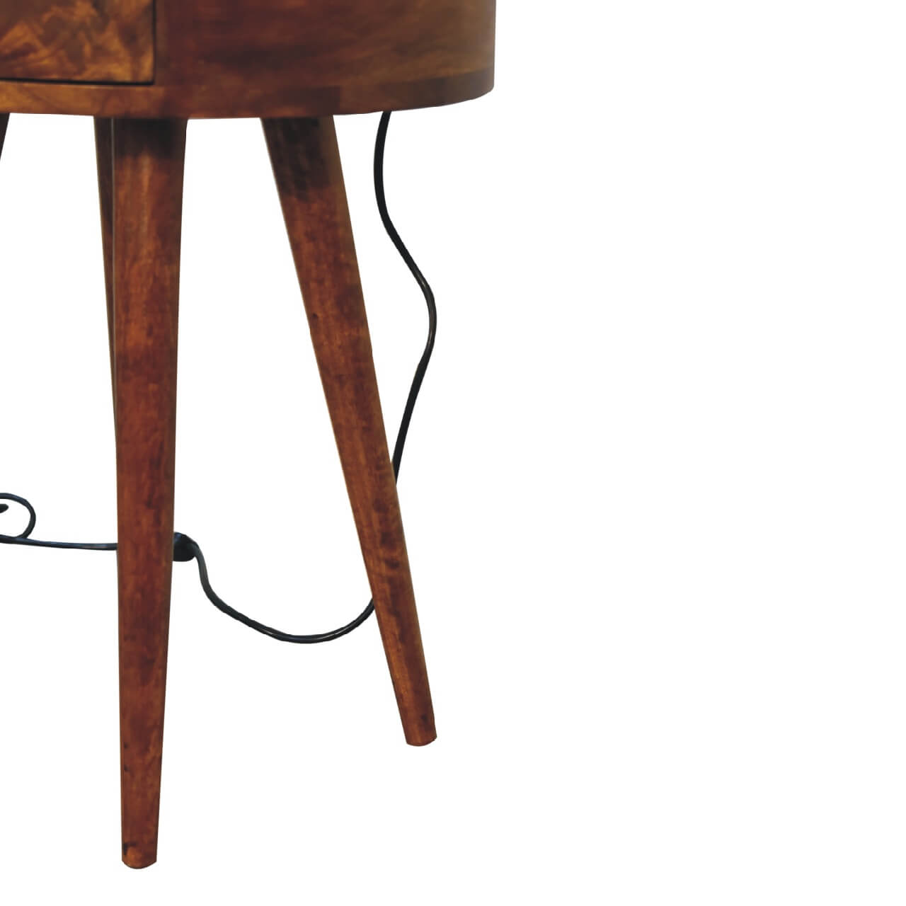 Reading Light Bedside Table, Chestnut