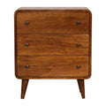 Narrow 3 Drawer Chest, Chestnut
