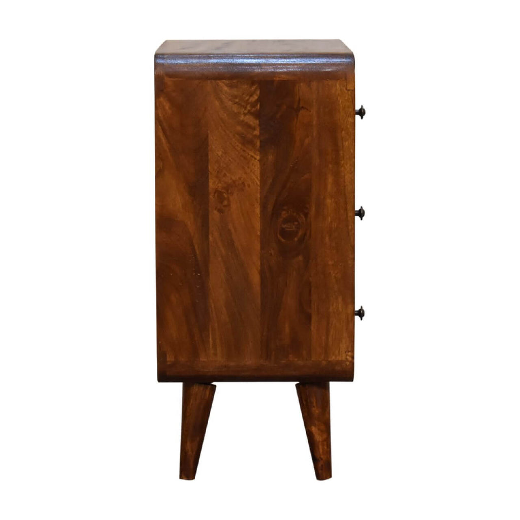 Narrow 3 Drawer Chest, Chestnut