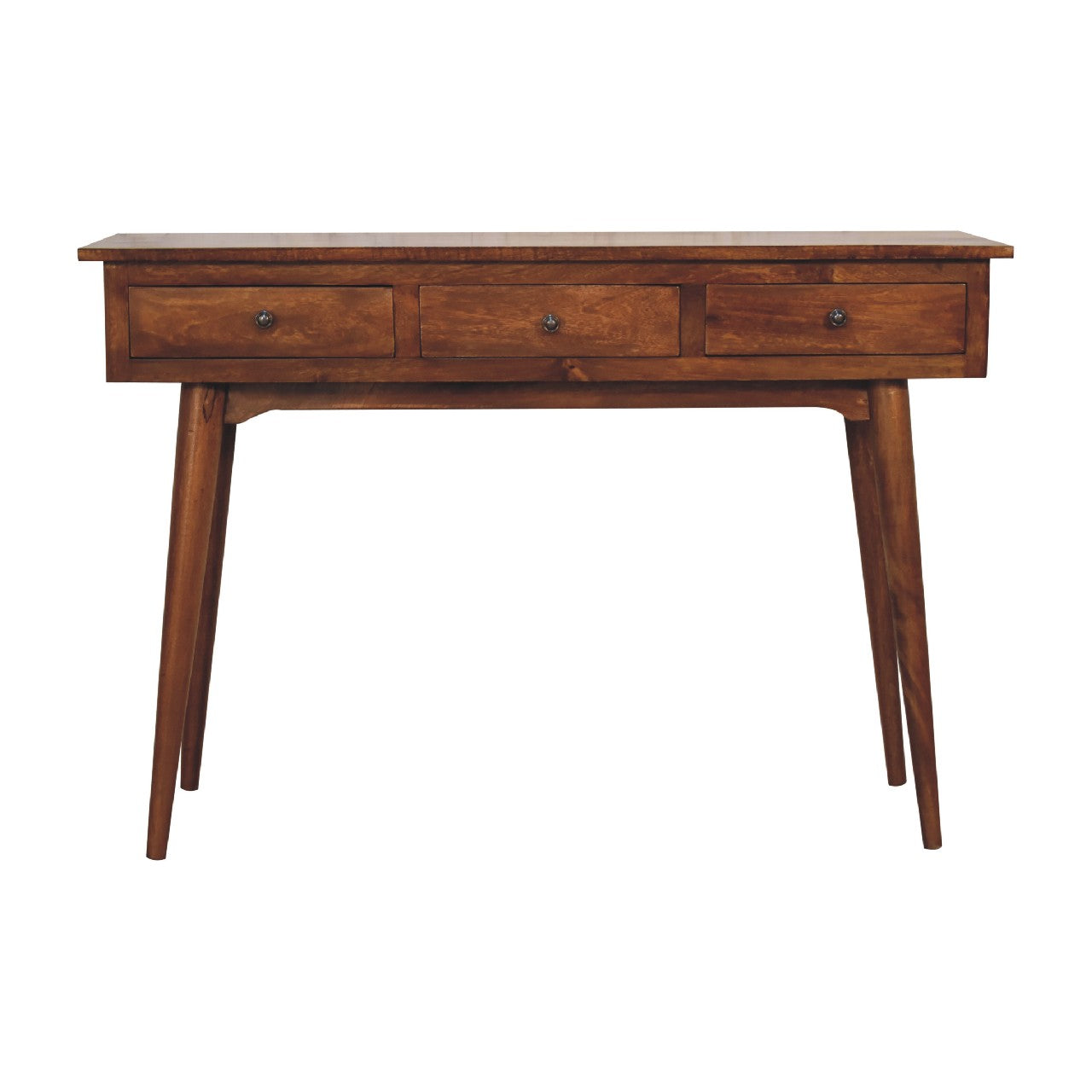Liv 3 Drawer Console Table, Chestnut