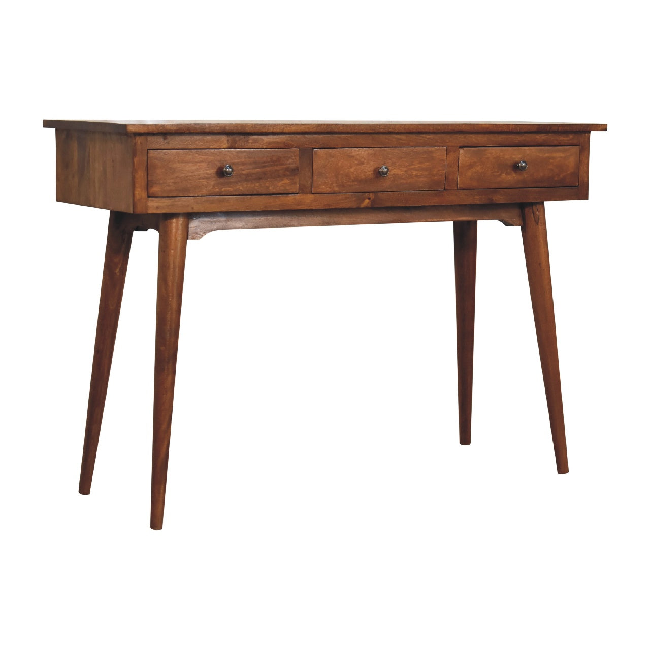 Liv 3 Drawer Console Table, Chestnut