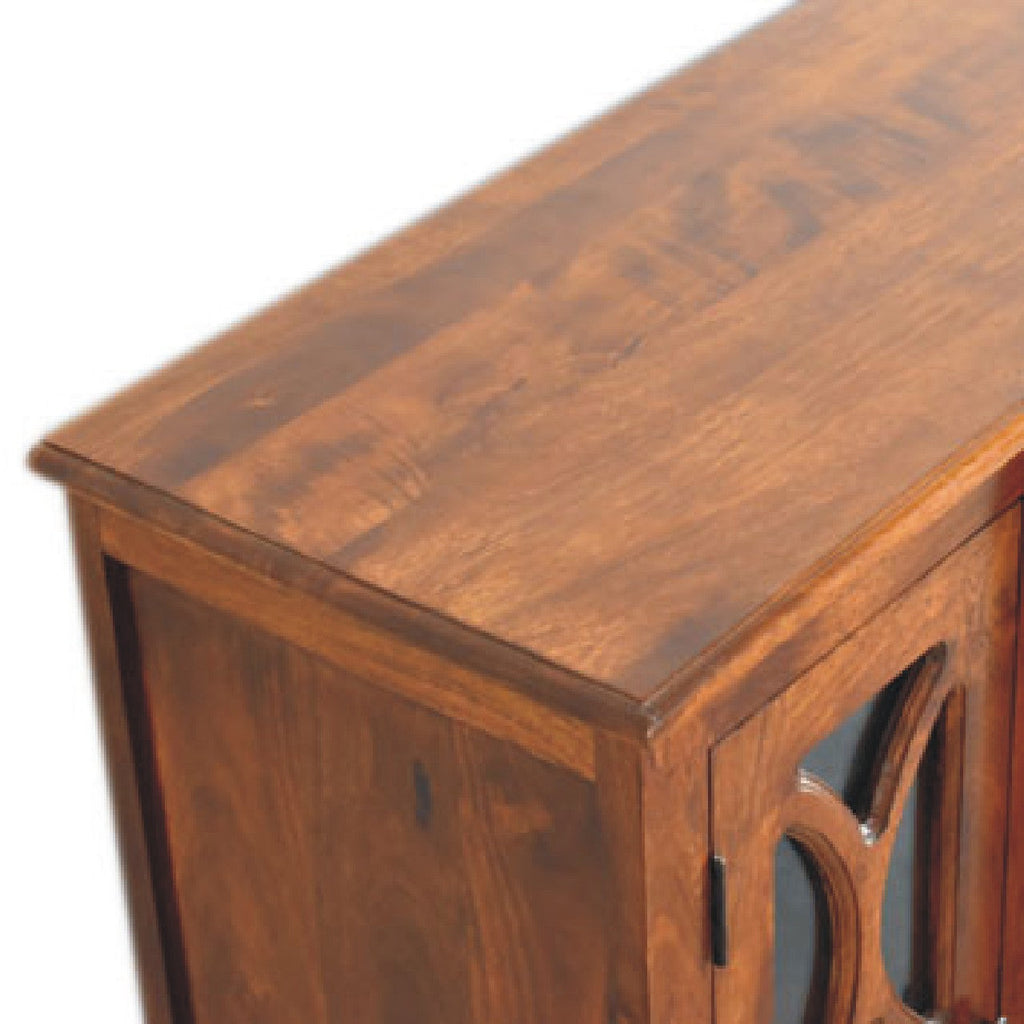 Glazed Carved Sideboard, Chestnut