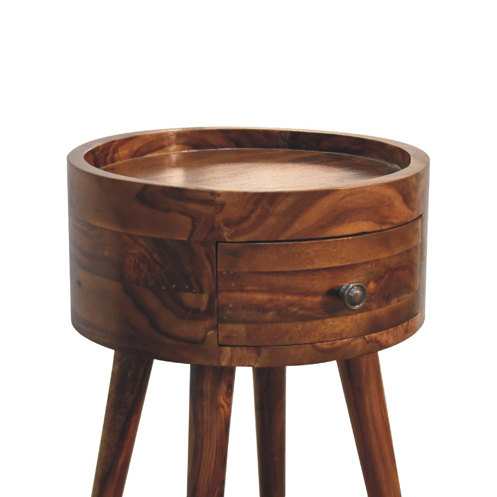 Alina 1 Drawer Honey Bedside