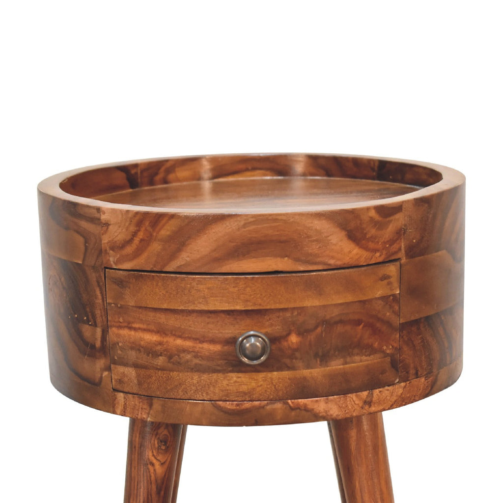 Alina 1 Drawer Honey Bedside