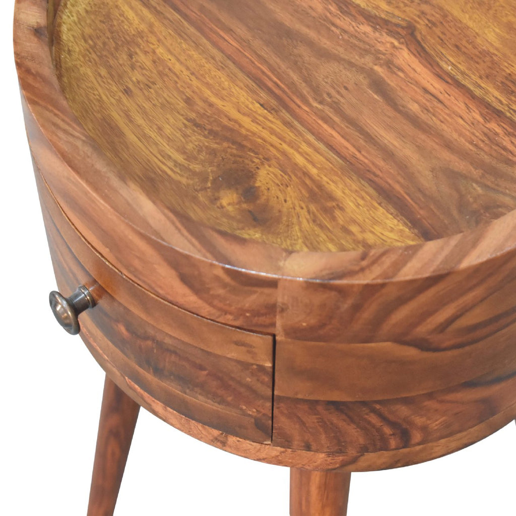 Alina 1 Drawer Honey Bedside