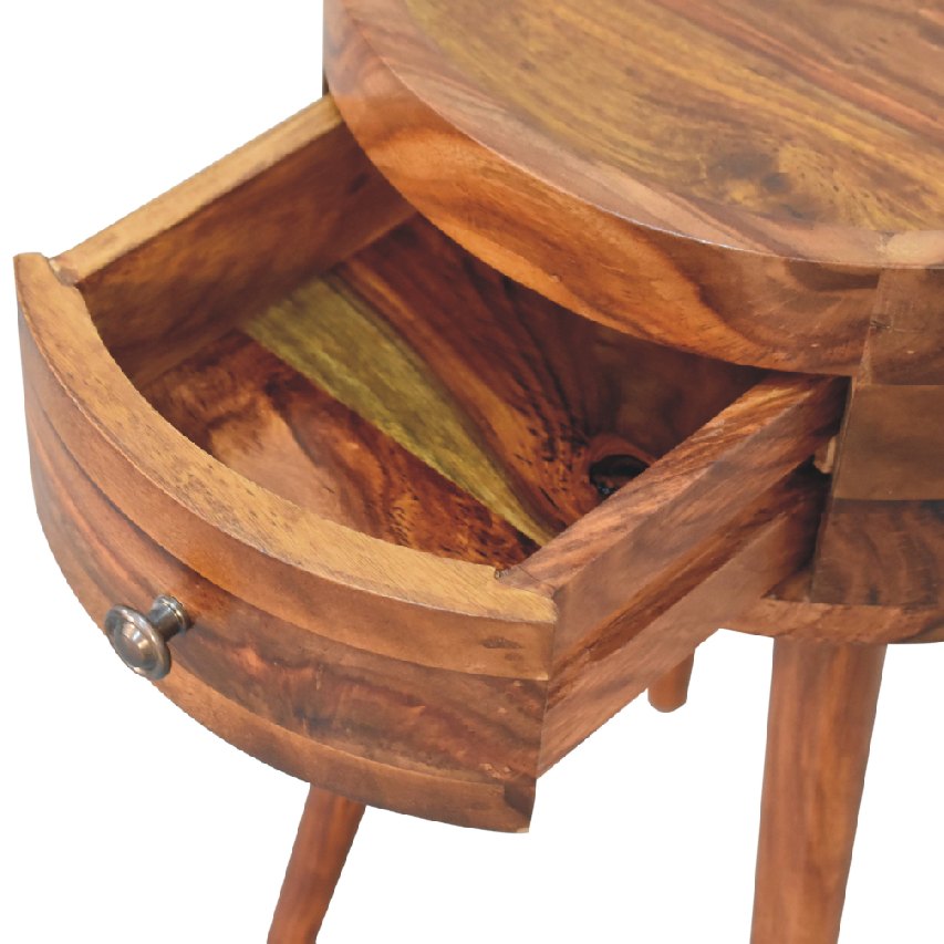 Alina 1 Drawer Honey Bedside
