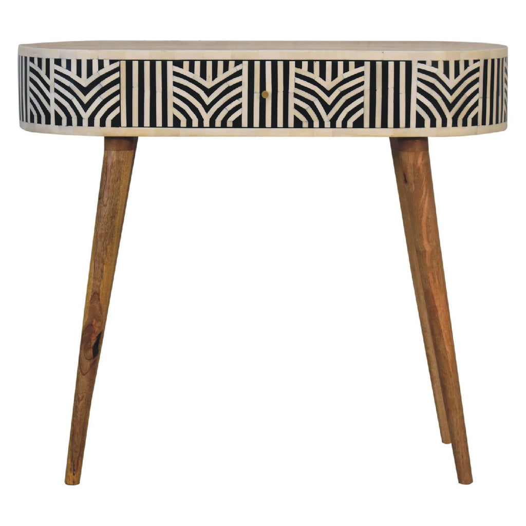 Edessa Console Table, Bone Inlay