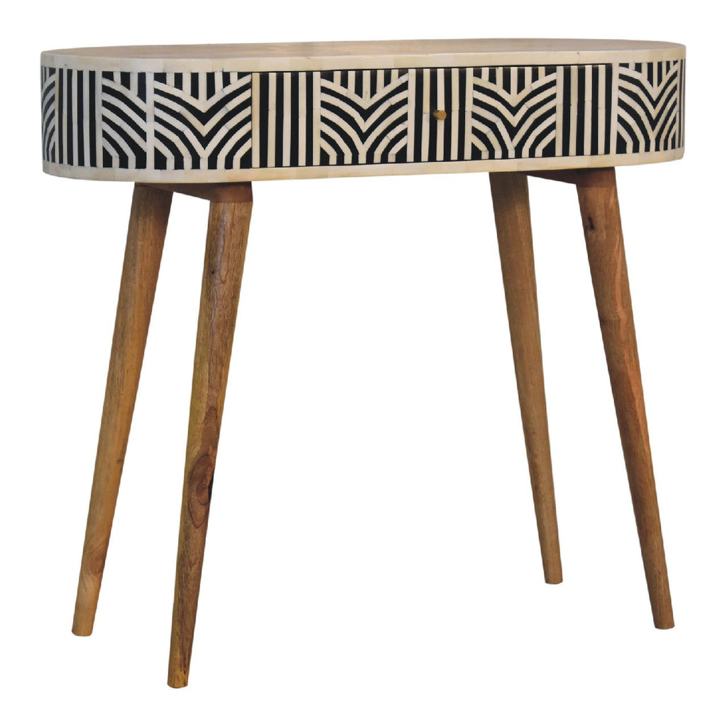 Edessa Console Table, Bone Inlay