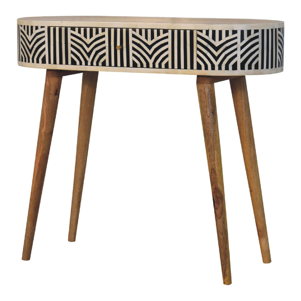 Edessa Console Table, Bone Inlay