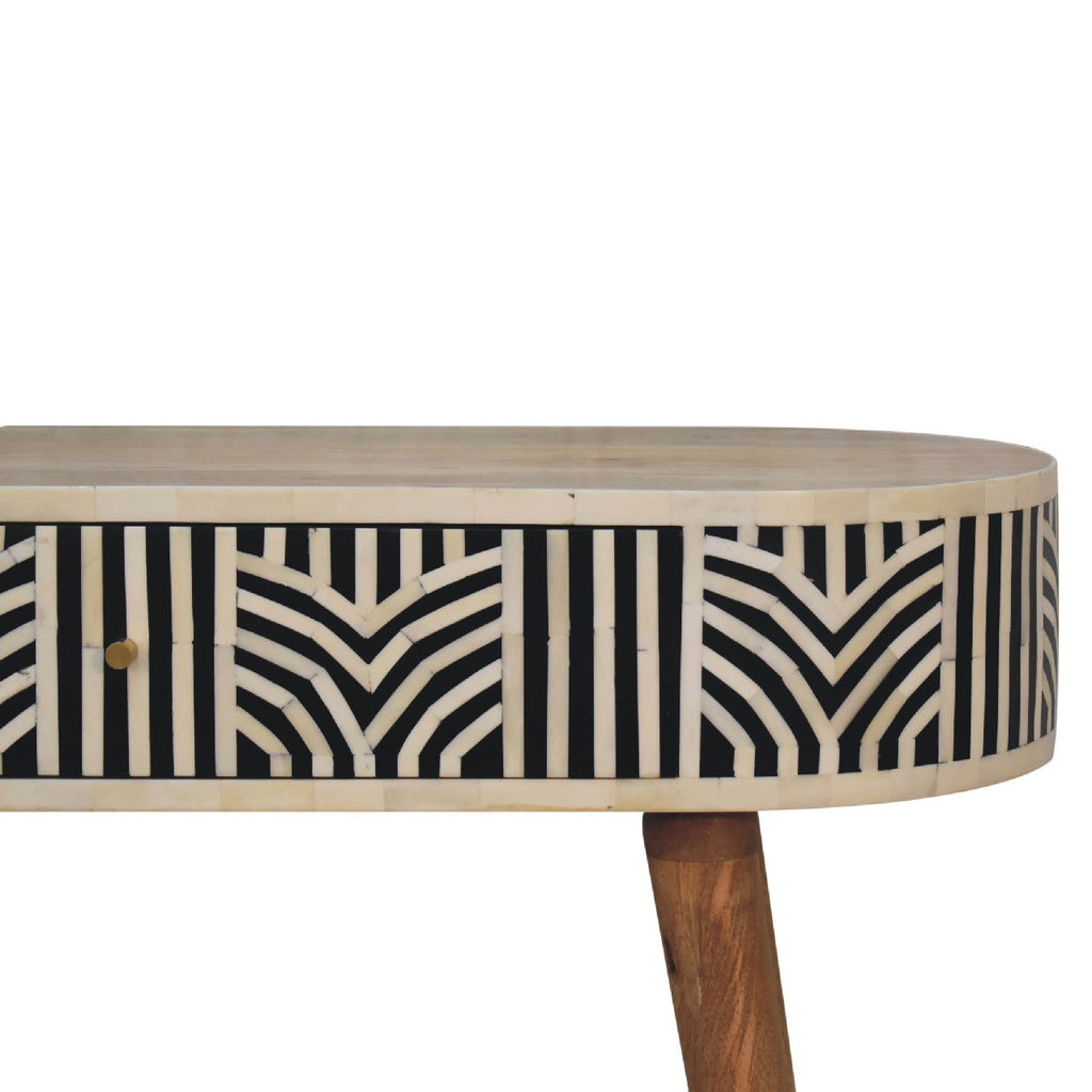 Edessa Console Table, Bone Inlay