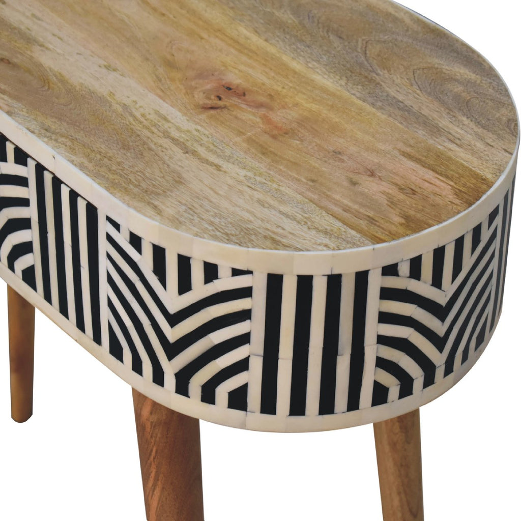 Edessa Console Table, Bone Inlay