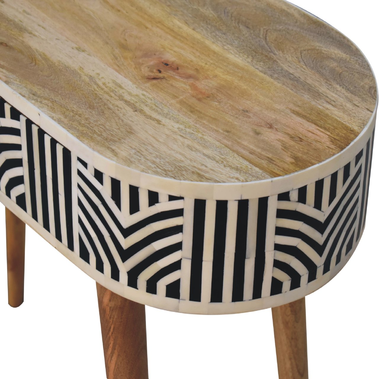 Edessa Console Table, Bone Inlay
