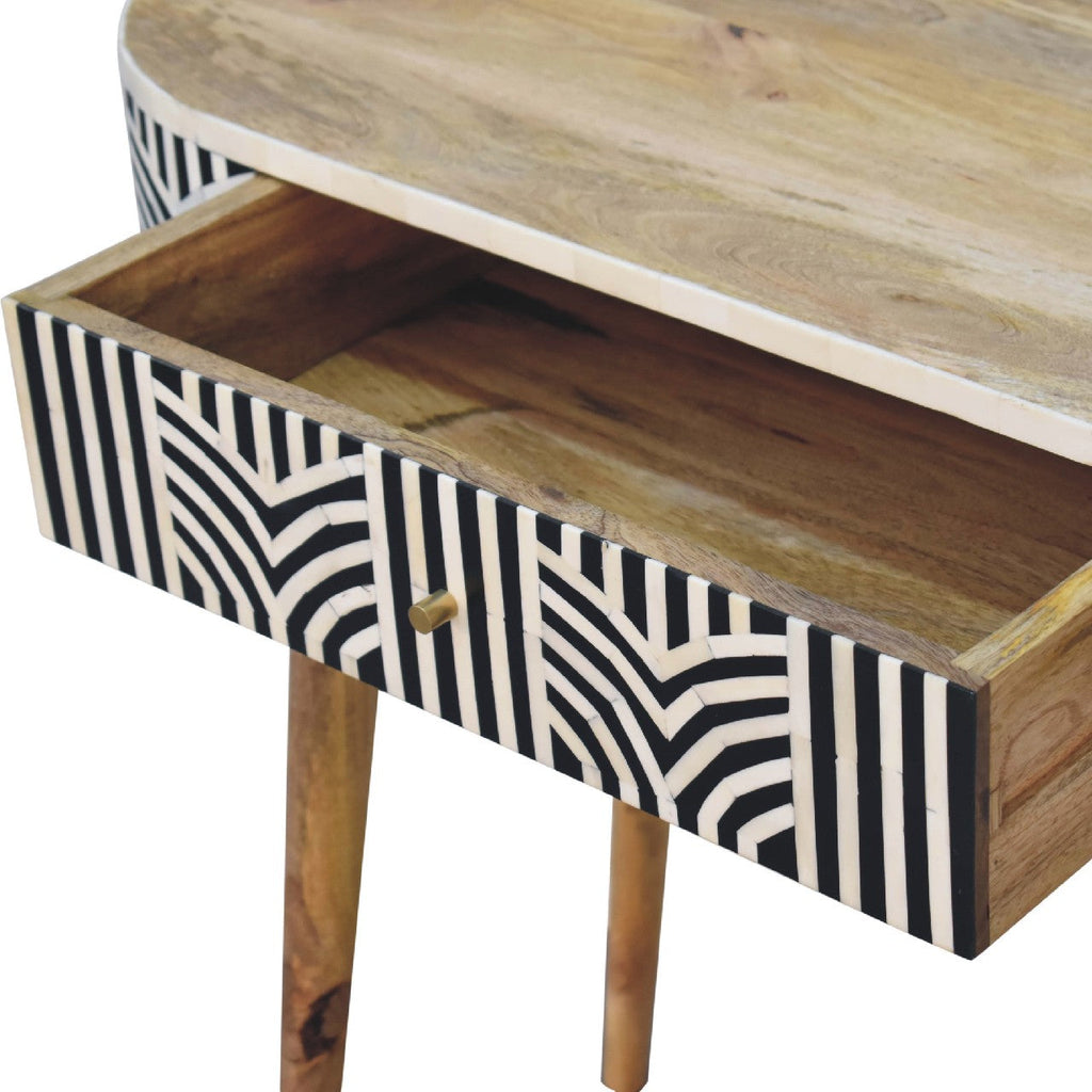 Edessa Console Table, Bone Inlay