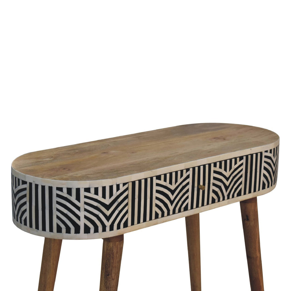 Edessa Console Table, Bone Inlay