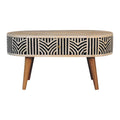 Edessa Coffee Table, Bone Inlay