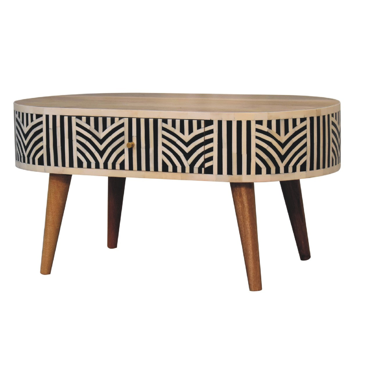 Edessa Coffee Table, Bone Inlay