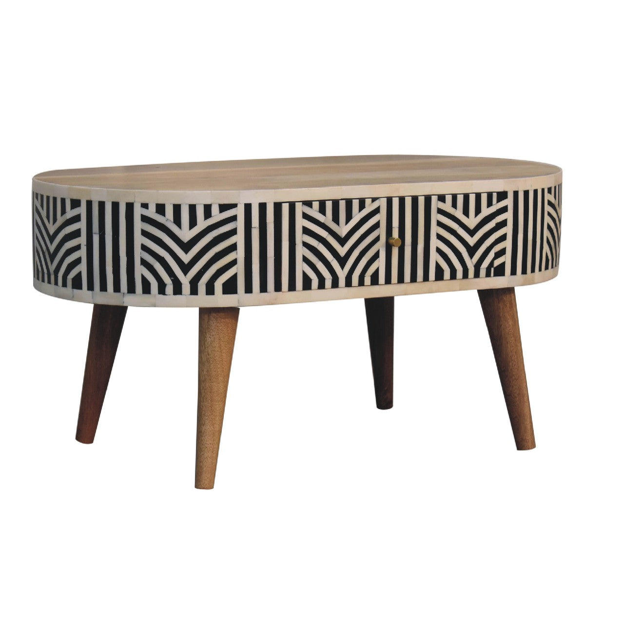 Edessa Coffee Table, Bone Inlay
