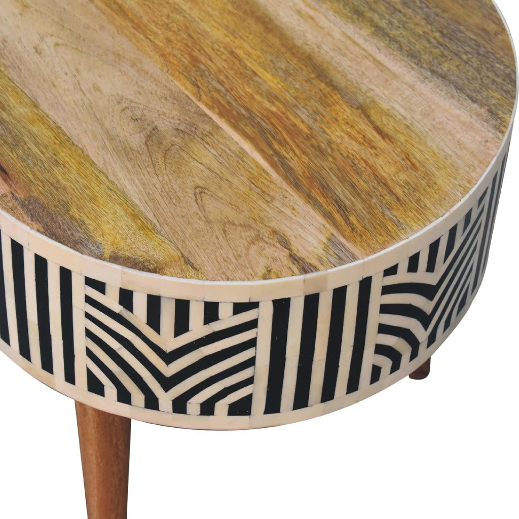 Edessa Coffee Table, Bone Inlay