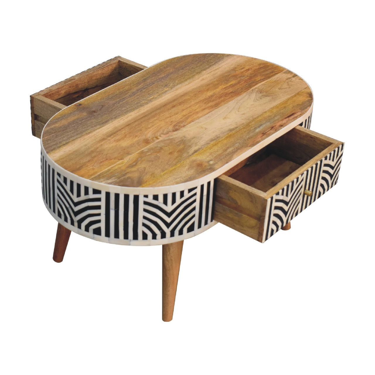Edessa Coffee Table, Bone Inlay
