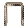 Edessa End Table, Bone Inlay