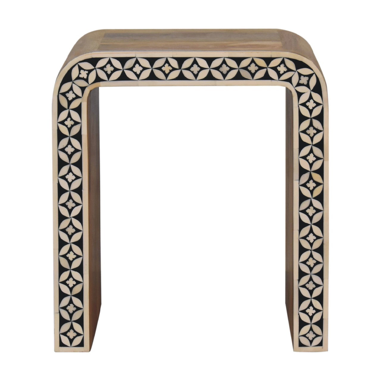 Edessa End Table, Bone Inlay