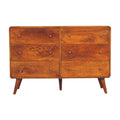 Arto 6 Drawer Chest, Chestnut Finish