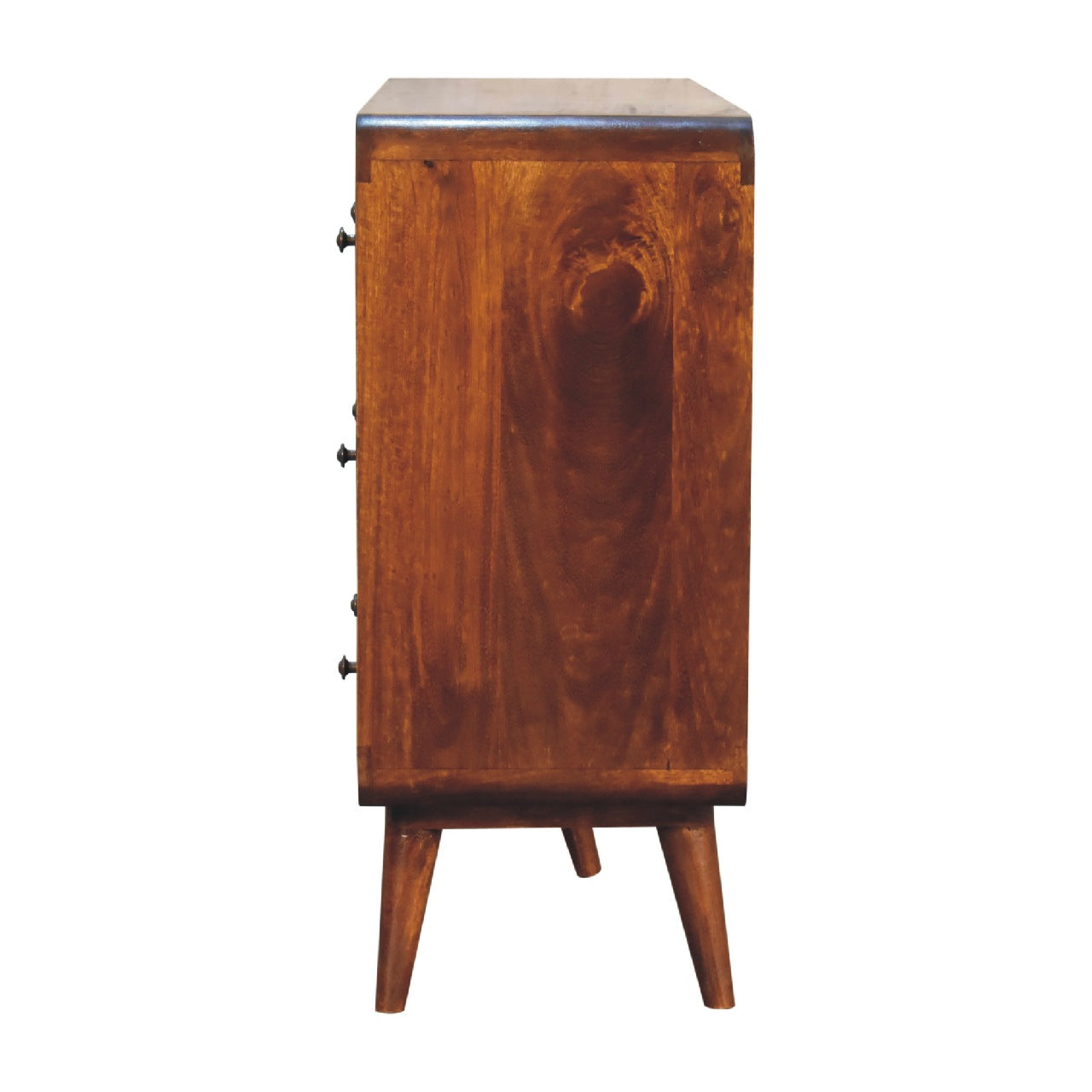 Arto 6 Drawer Chest, Chestnut Finish