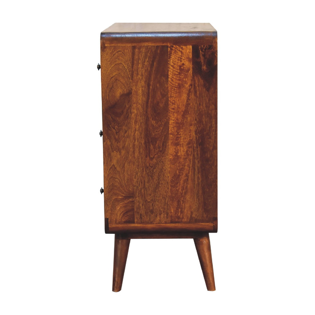 3 over 2 Drawer Chest, Chestnut