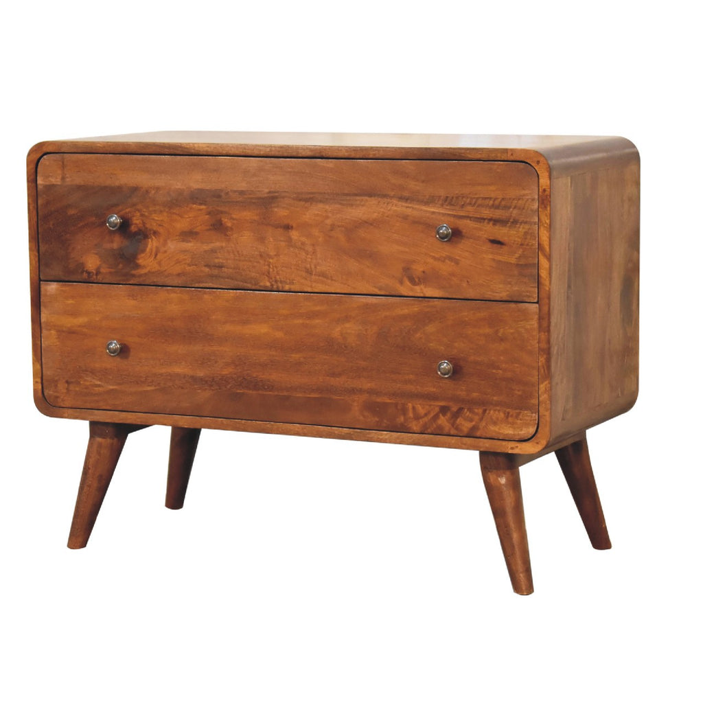 Arto, 2 Drawer Chest, Chestnut