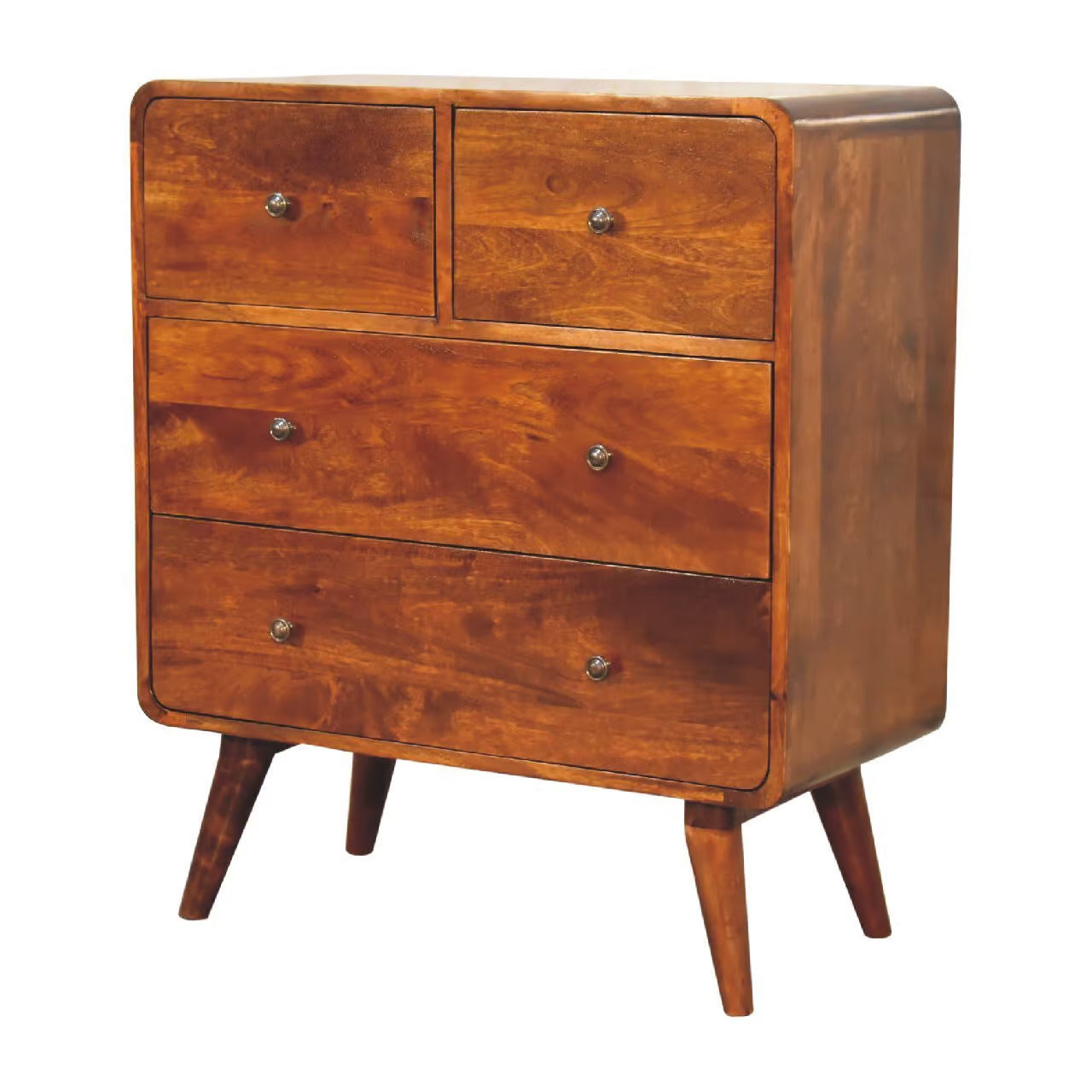 Arto,5 Drawer Chest, Chestnut