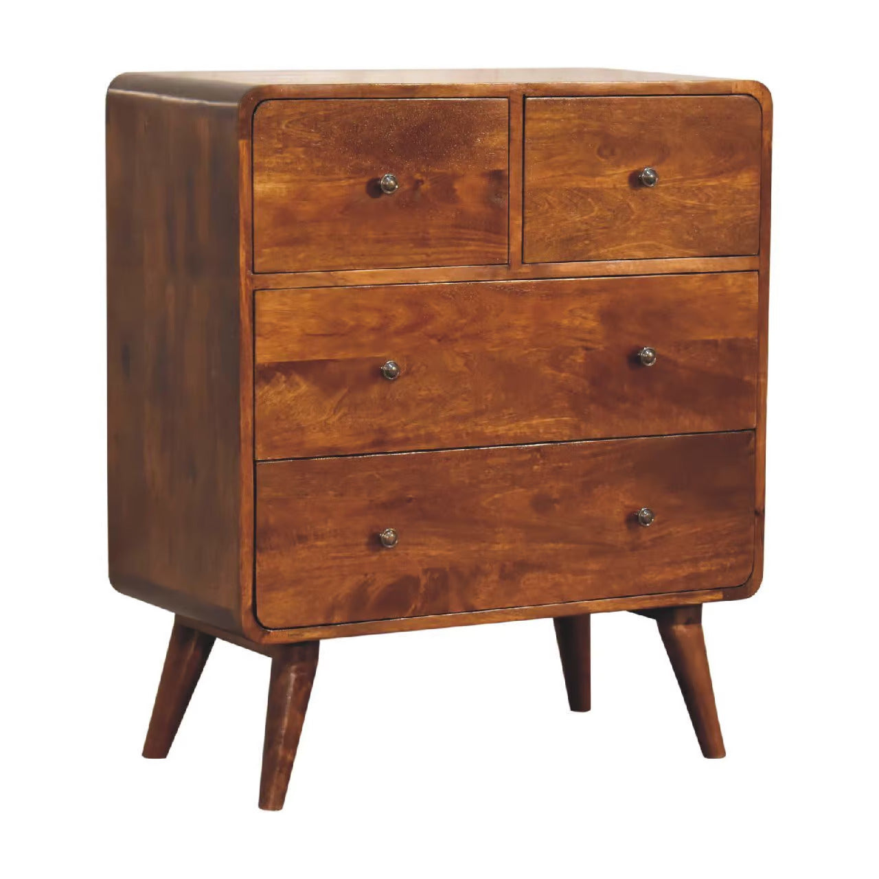 Arto,5 Drawer Chest, Chestnut