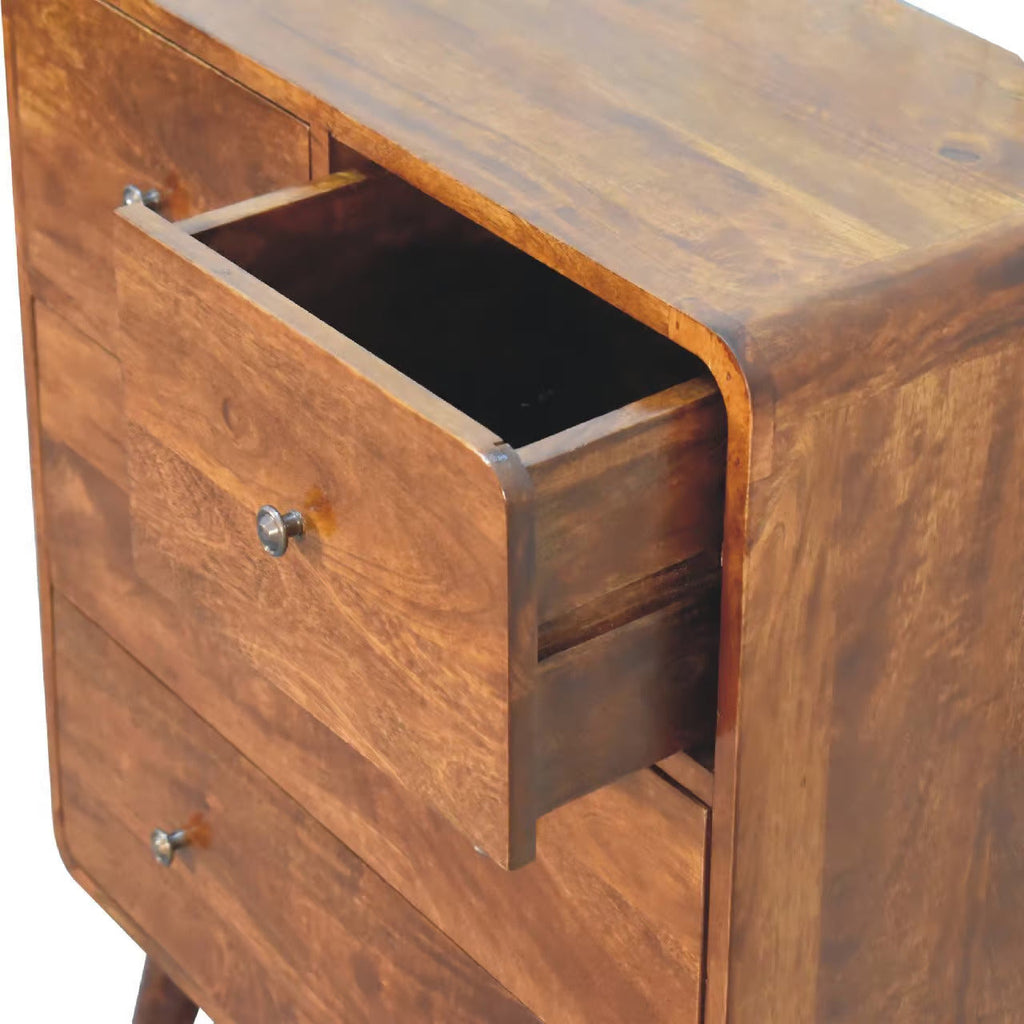 Arto,5 Drawer Chest, Chestnut