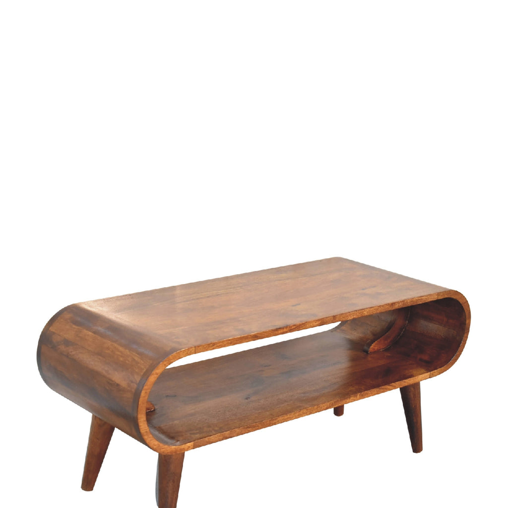 Amaya Nordic Coffee Table, Chestnut