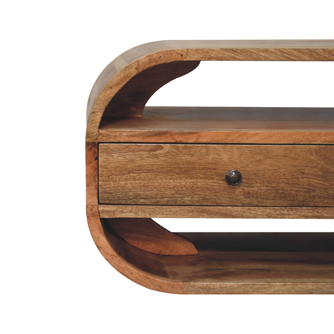 2 Drawer Curved TV Stand
