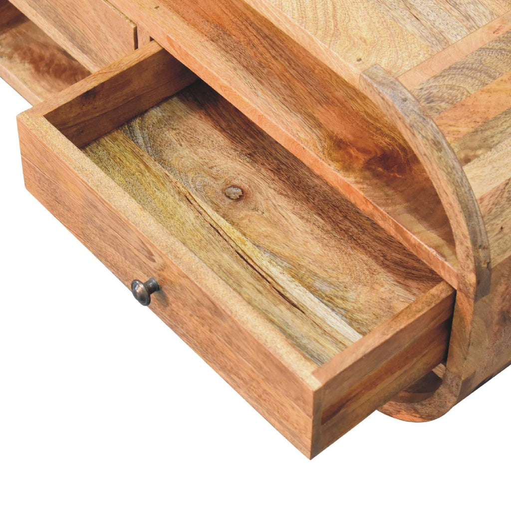 2 Drawer Curved TV Stand