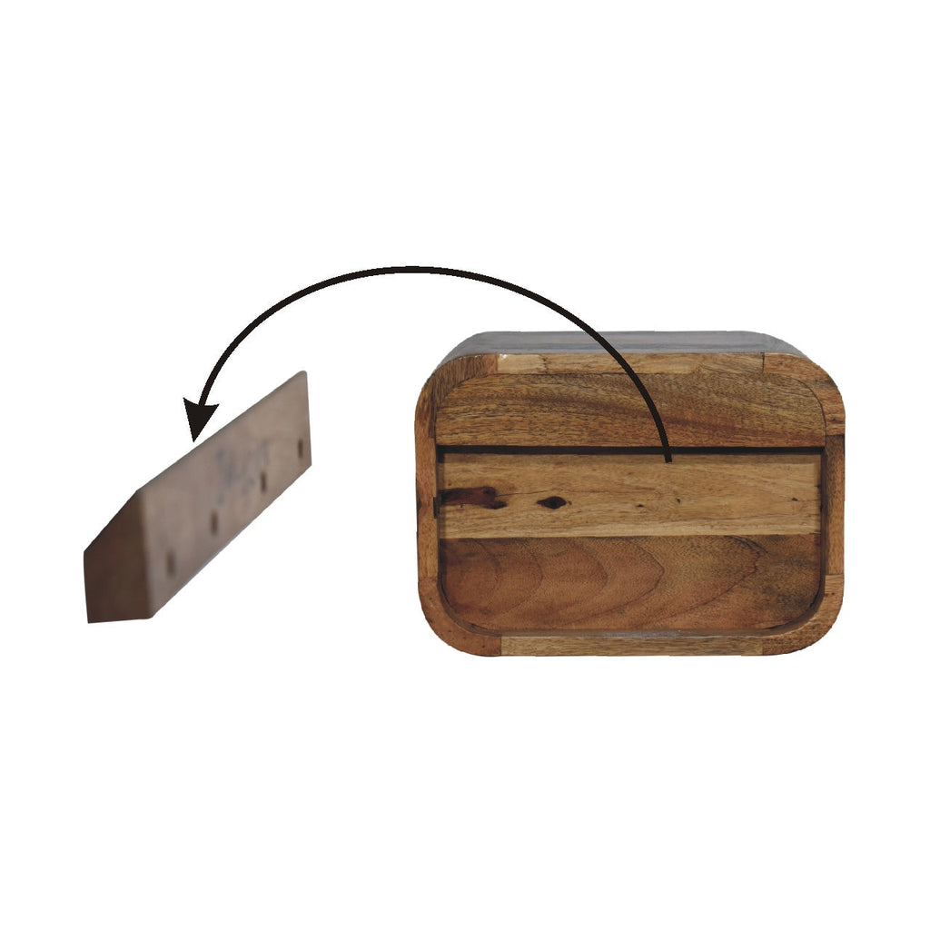 Arto Curved Floating Bedside Table