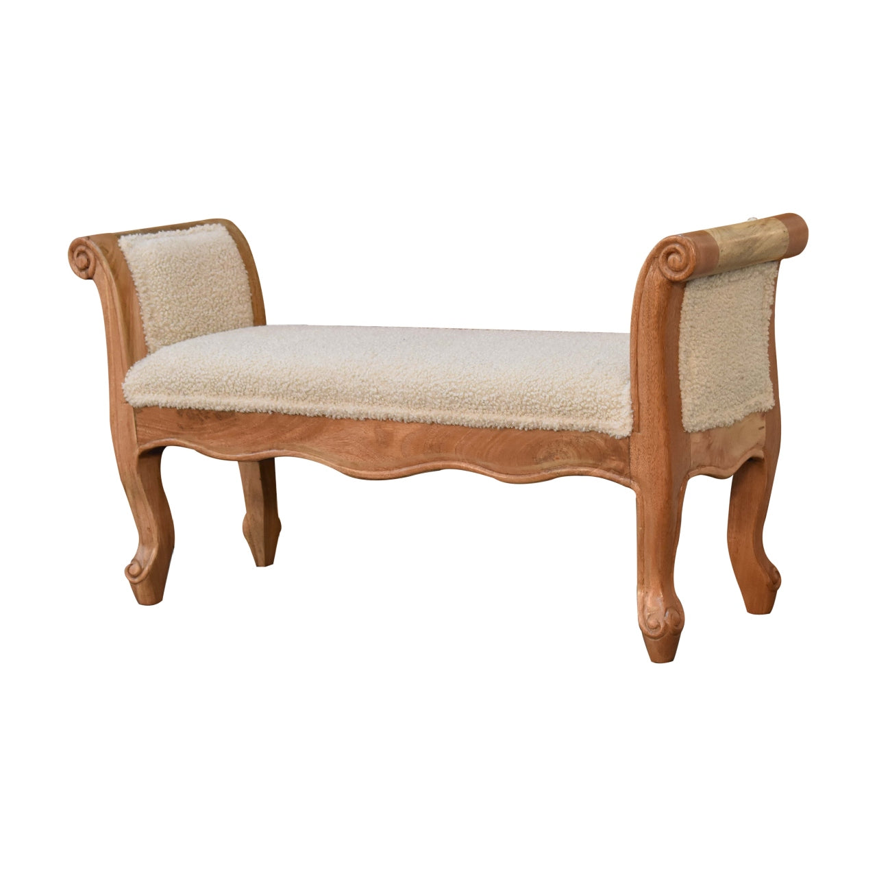 Bouclé French Inspired Bench